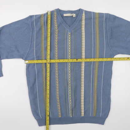 Mens UK Size M Greenwoods Blue Pullover Jumper