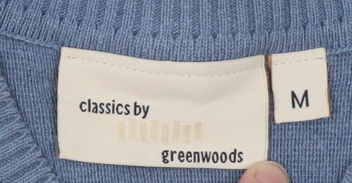 Mens UK Size M Greenwoods Blue Pullover Jumper
