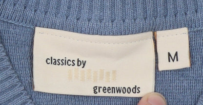 Mens UK Size M Greenwoods Blue Pullover Jumper