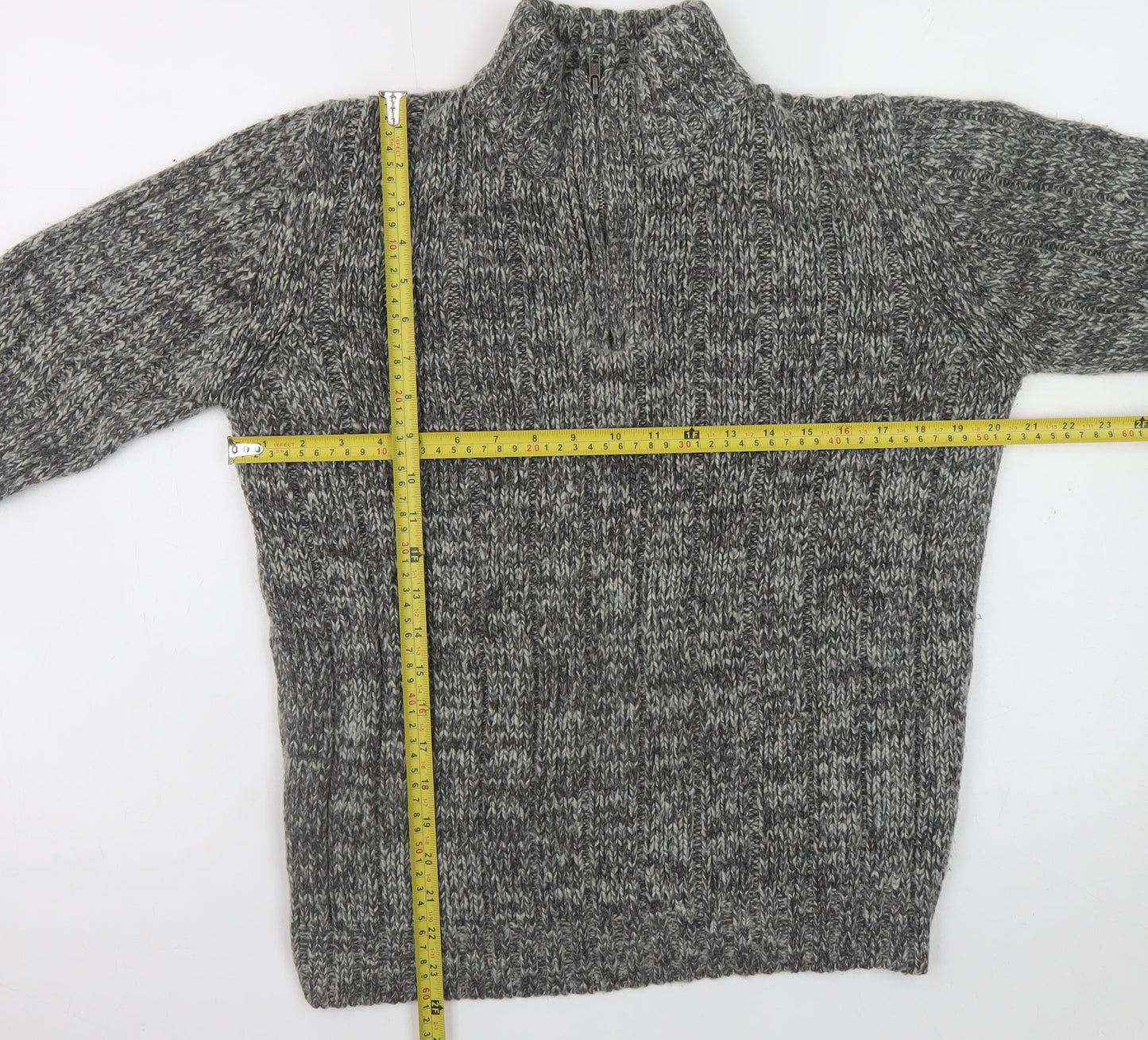 Mens UK Size M Easy Grey Pullover Jumper