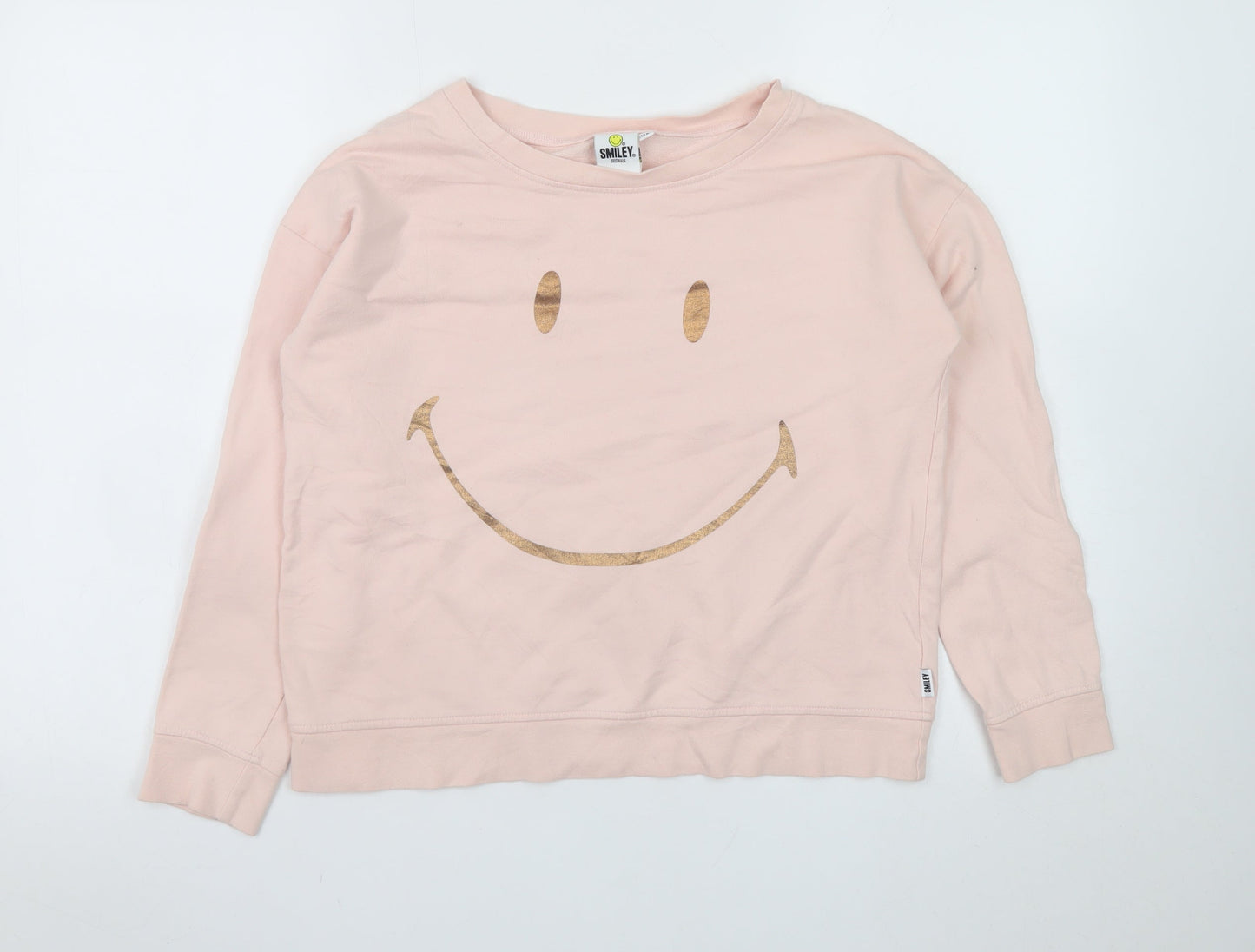 Teens UK Size 12 Smiley Originals Pink Pullover Sweatshirt