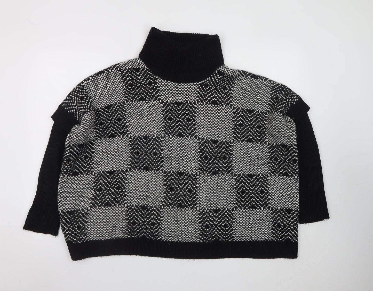 Womens UK Size M/L QED London Black Pullover Jumper