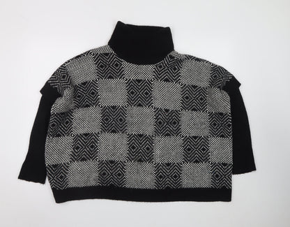Womens UK Size M/L QED London Black Pullover Jumper