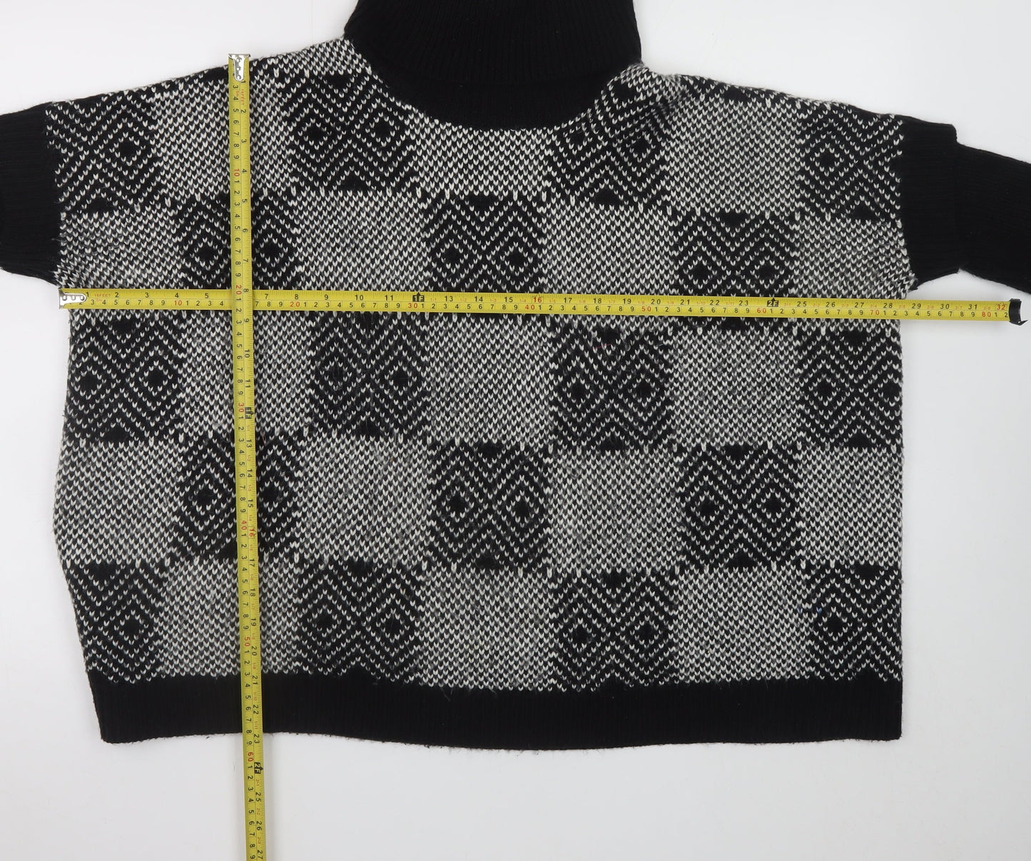 Womens UK Size M/L QED London Black Pullover Jumper