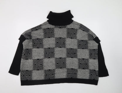 Womens UK Size M/L QED London Black Pullover Jumper