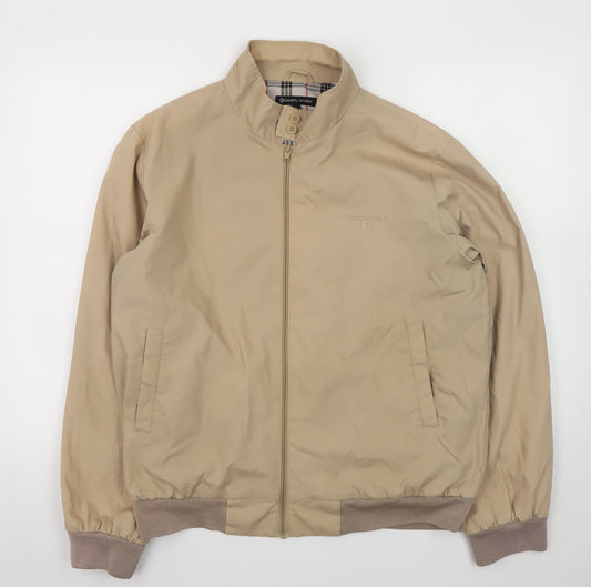 Mens UK Size XL Teddy Smith Beige Bomber Jacket