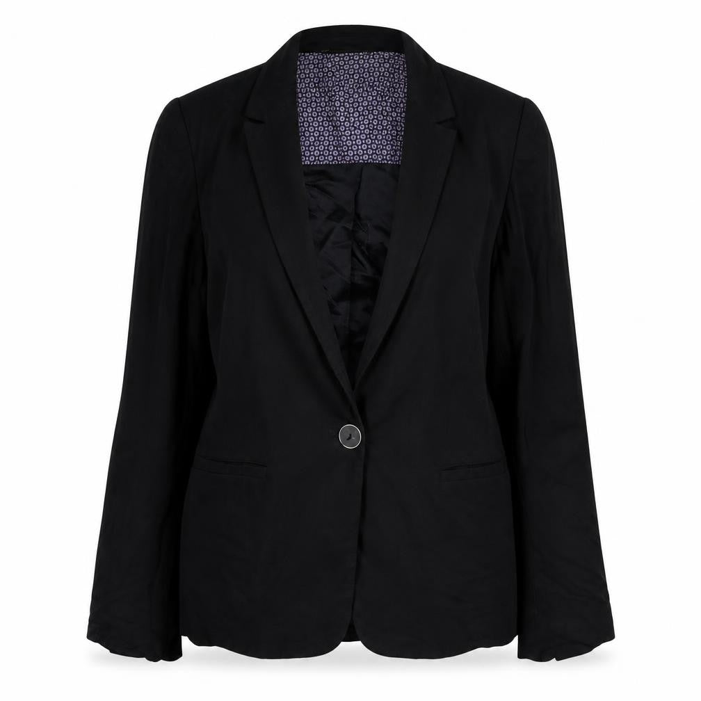 Womens UK Size 8 Zara Basic Regular Black Blazer