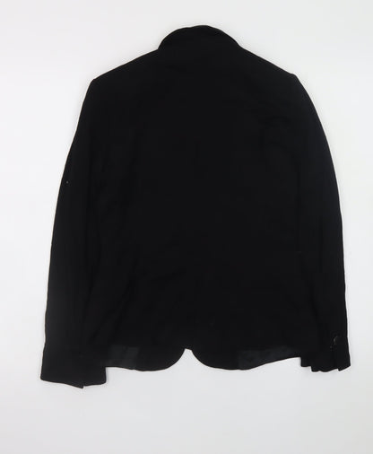 Womens UK Size 8 Zara Basic Regular Black Blazer