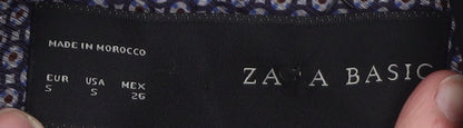 Womens UK Size 8 Zara Basic Regular Black Blazer