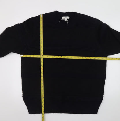 Mens UK Size 2XL Marks and Spencer Black Pullover Jumper