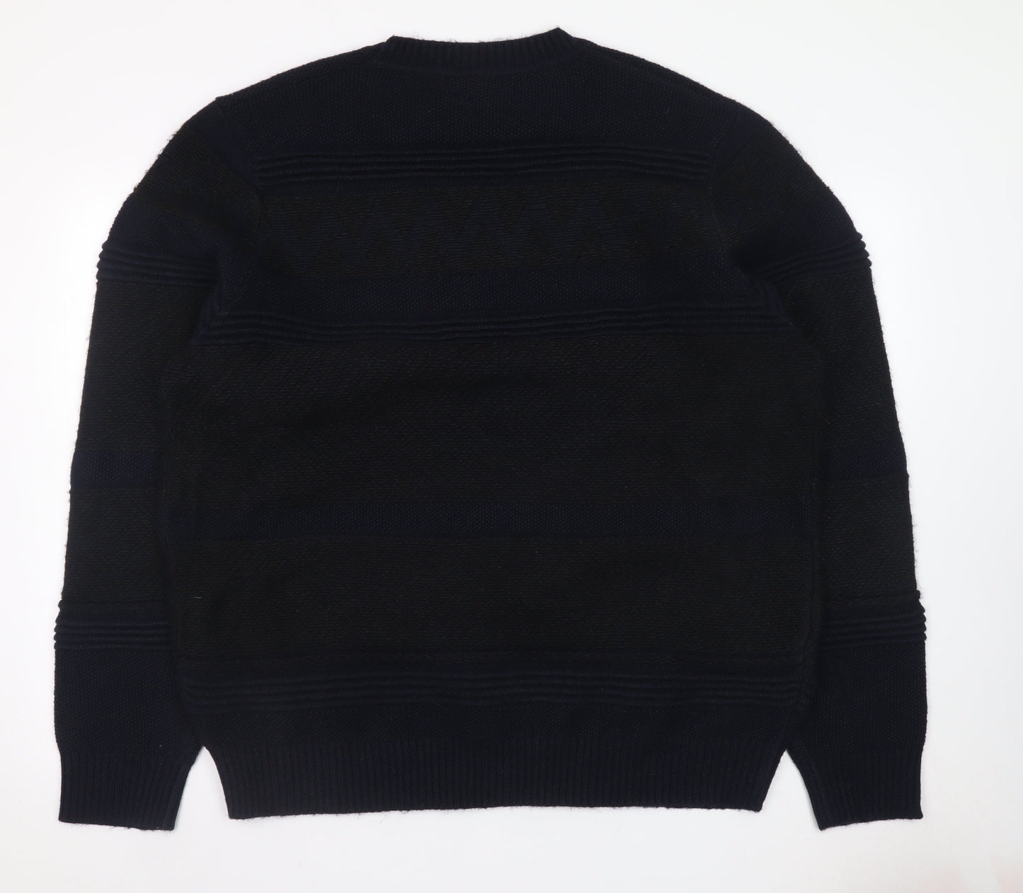 Mens UK Size 2XL Marks and Spencer Black Pullover Jumper