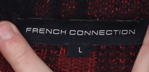 Womens UK Size L French Connection Red Overcoat