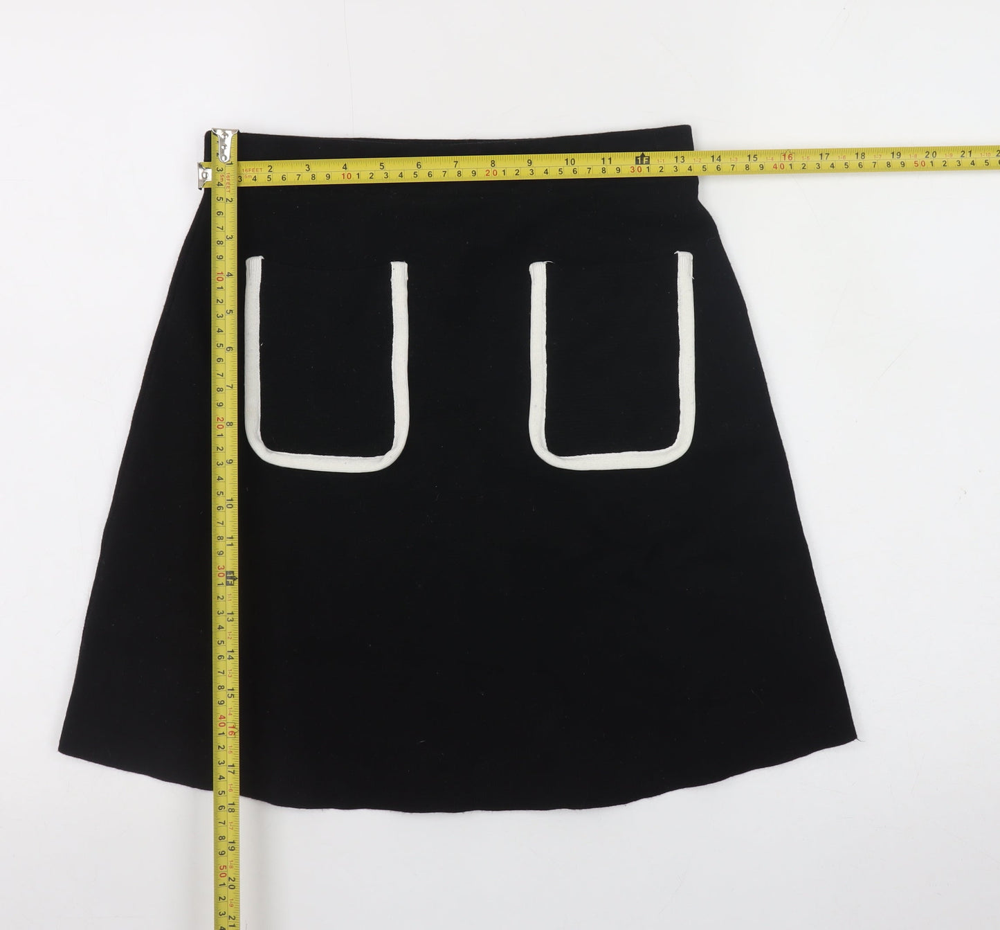 Womens UK Size 12 Zara A-Line Knit Skirt