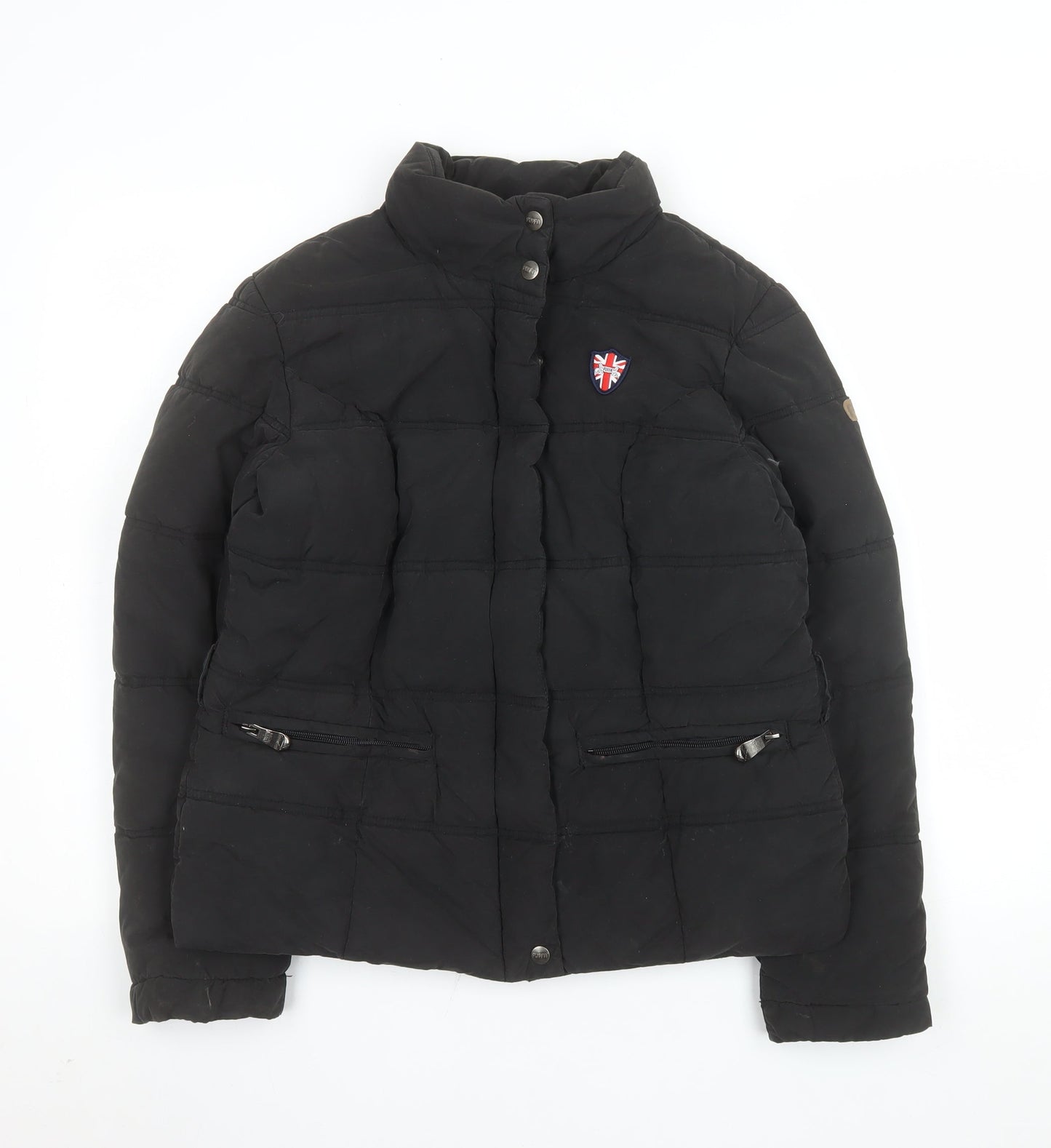 Womens UK Size M Puffa Black Puffer Jacket