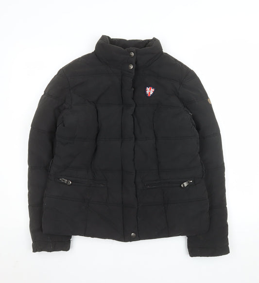 Womens UK Size M Puffa Black Puffer Jacket