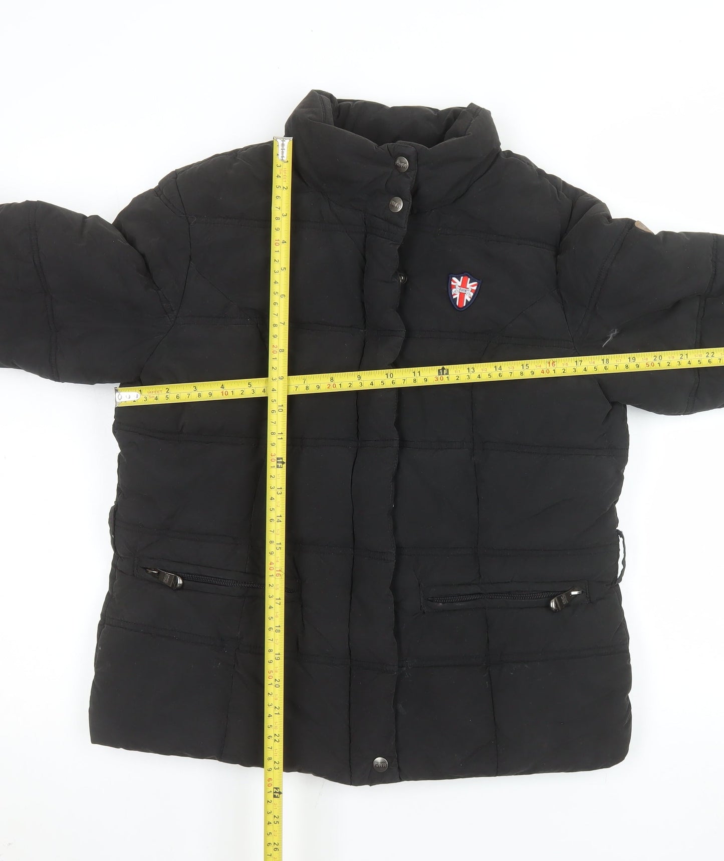 Womens UK Size M Puffa Black Puffer Jacket
