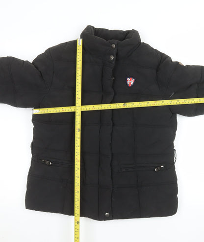 Womens UK Size M Puffa Black Puffer Jacket