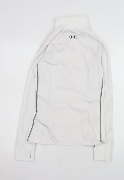 Womens UK Size XS Under armour White Pullover Sweatshirt