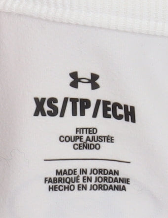 Womens UK Size XS Under armour White Pullover Sweatshirt