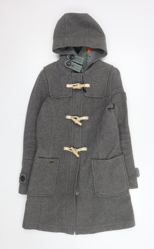 Mens UK Size XS Superdry Grey Duffle Coat