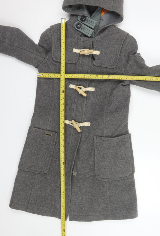 Mens UK Size XS Superdry Grey Duffle Coat