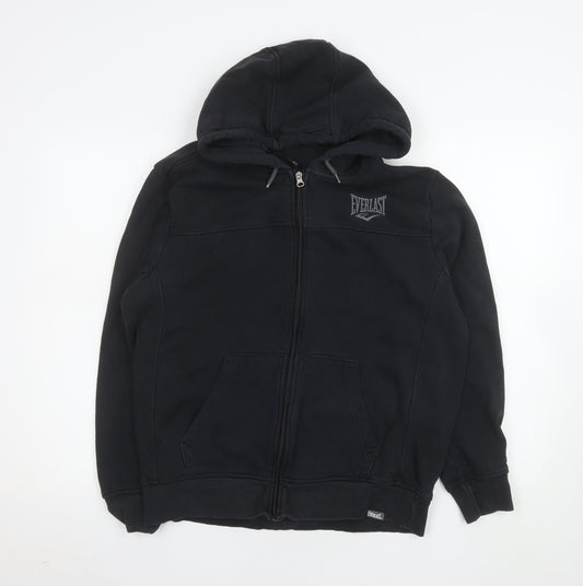 Everlast Men's Black L Full Zip Hooded Sports Jacket