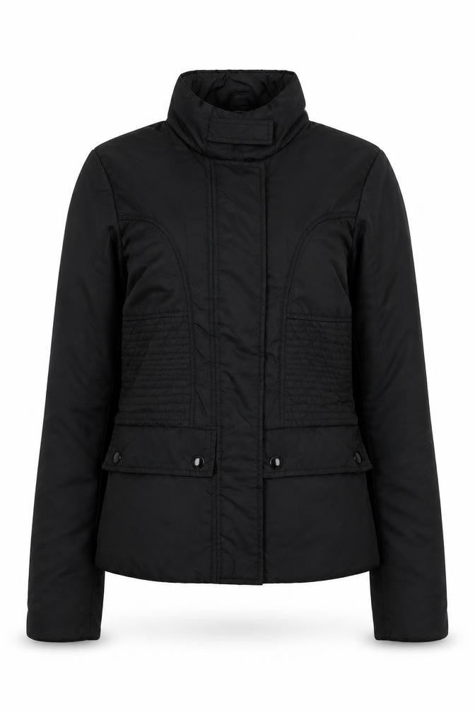Hamnett Womens Black Quilted Biker Jacket Size 8