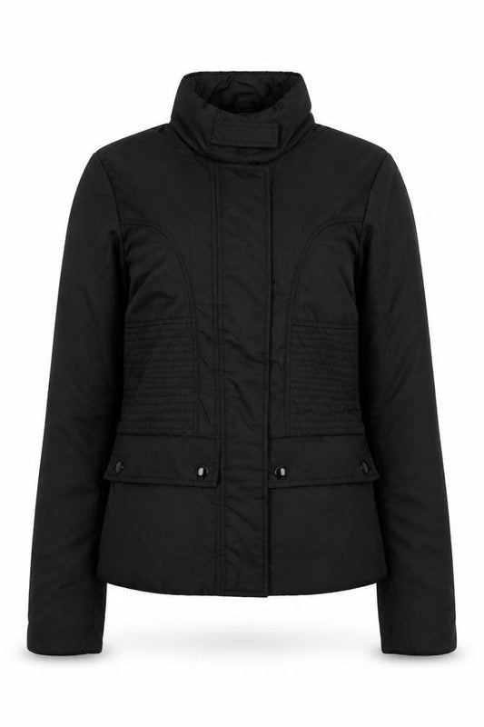 Hamnett Womens Black Quilted Biker Jacket Size 8