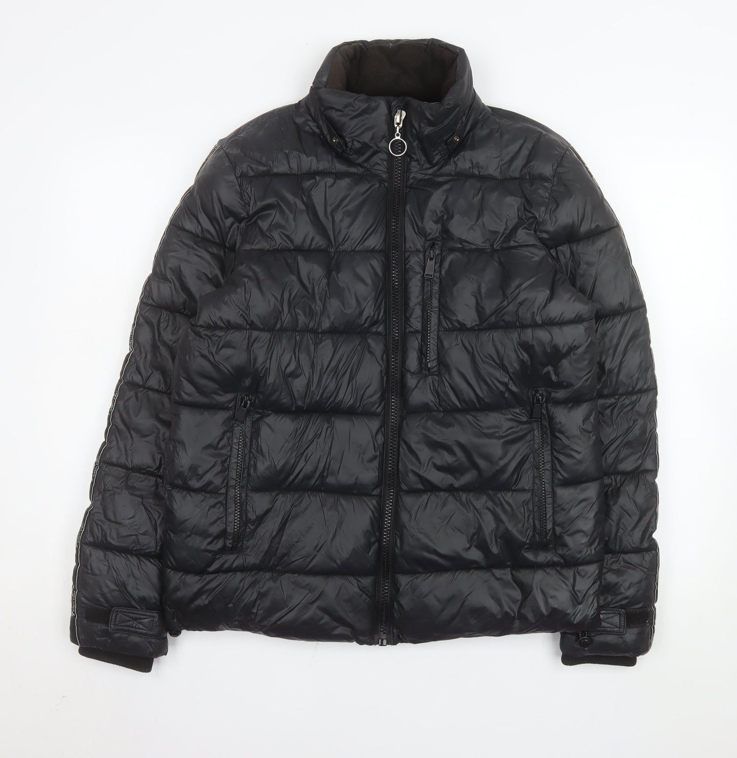 Mens UK Size XS River Island Black Puffer Jacket