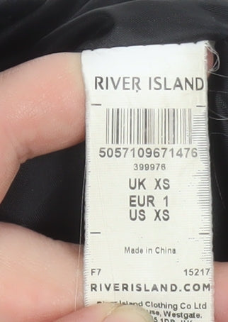 Mens UK Size XS River Island Black Puffer Jacket
