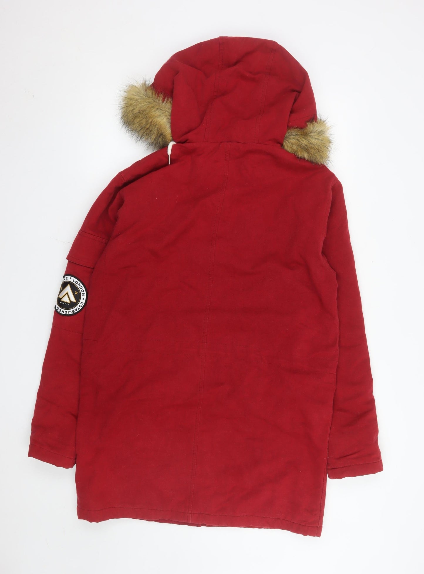 Mens UK Size XS NICCE London Red Parka Coat