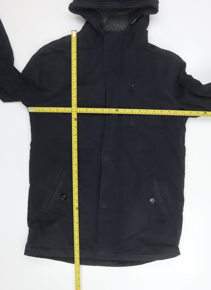 Mens UK Size M Criminal Blue Parka Coat