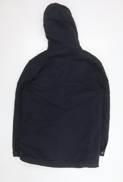 Mens UK Size M Criminal Blue Parka Coat