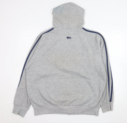 Lonsdale Men Grey 2XL Hooded Full Zip Basic Sports Jacket