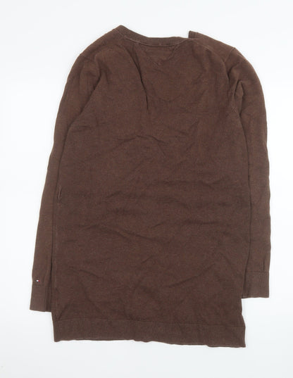 Womens UK Size XL Tommy Hilfiger Brown Cardigan Jumper