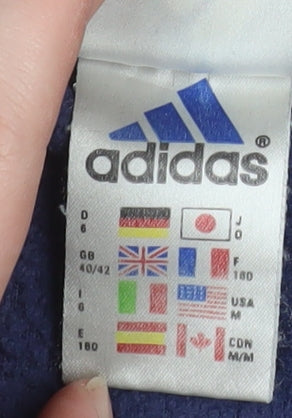 Mens UK Size L adidas Blue Pullover Sweatshirt
