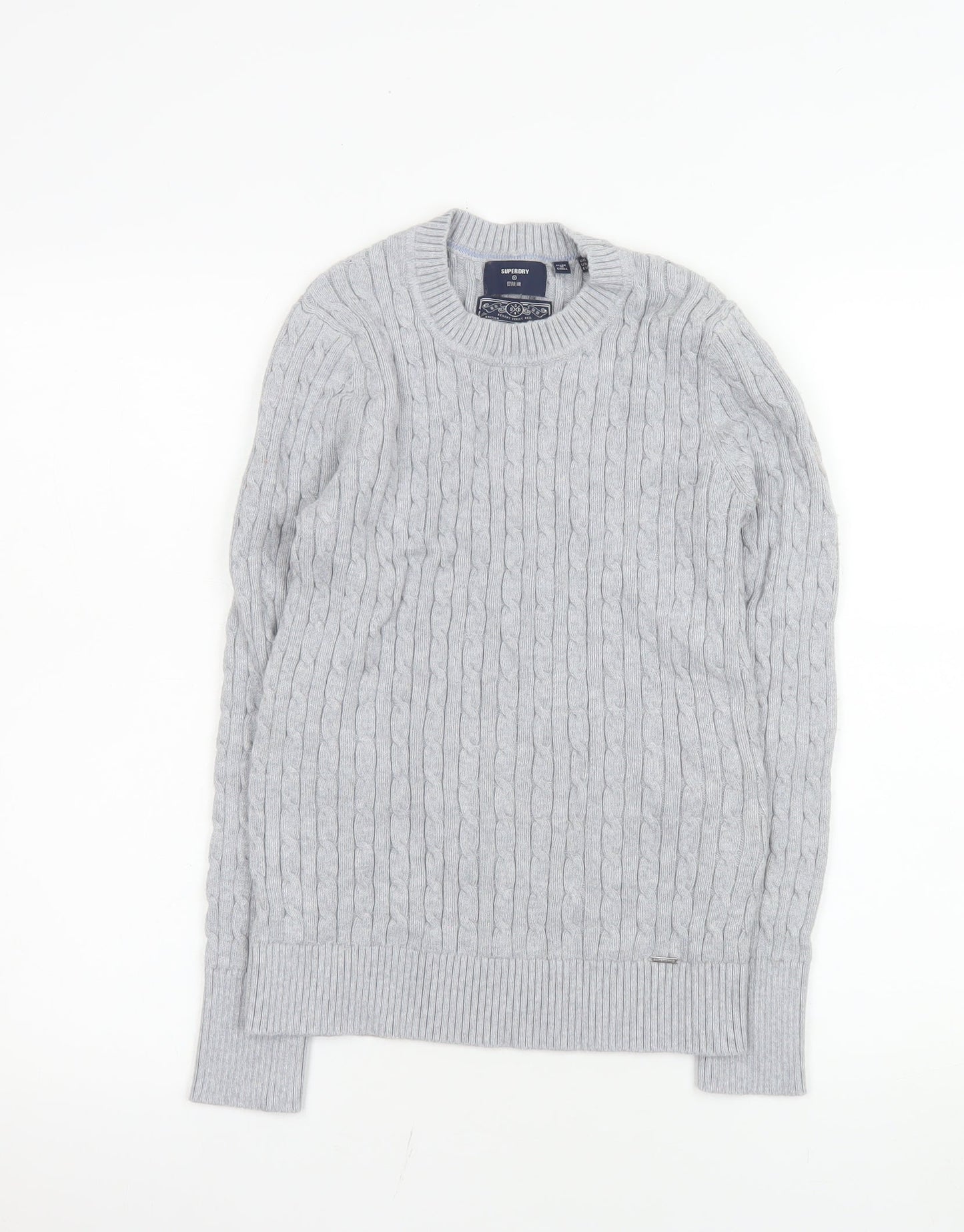 Mens UK Size M Superdry Grey Pullover Jumper