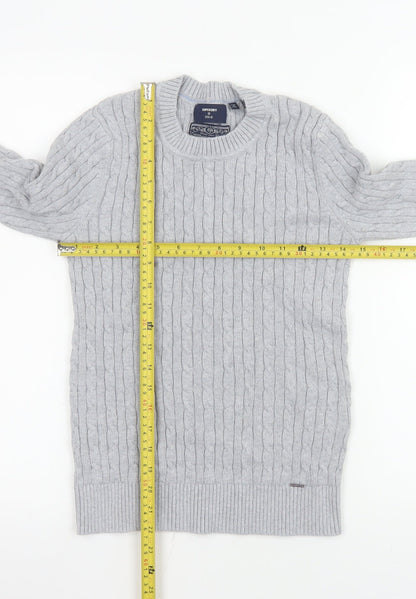 Mens UK Size M Superdry Grey Pullover Jumper