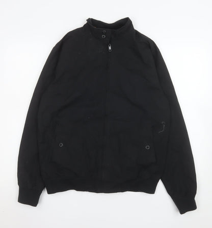 Mens UK Size M Soulstar&Co Black Bomber Jacket