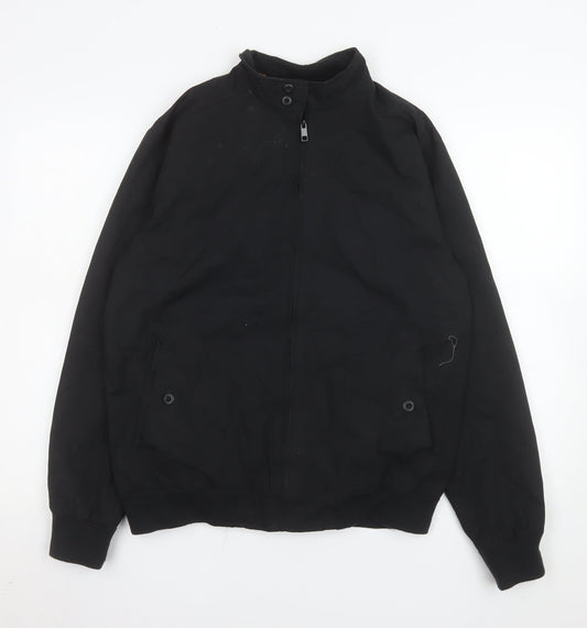 Mens UK Size M Soulstar&Co Black Bomber Jacket