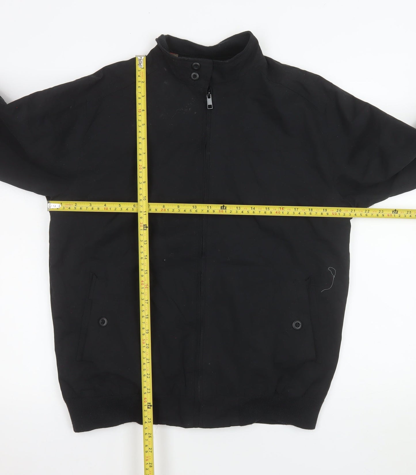 Mens UK Size M Soulstar&Co Black Bomber Jacket
