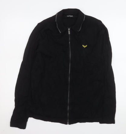 Mens UK Size M Threadbare Black Basic Jacket