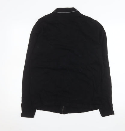 Mens UK Size M Threadbare Black Basic Jacket