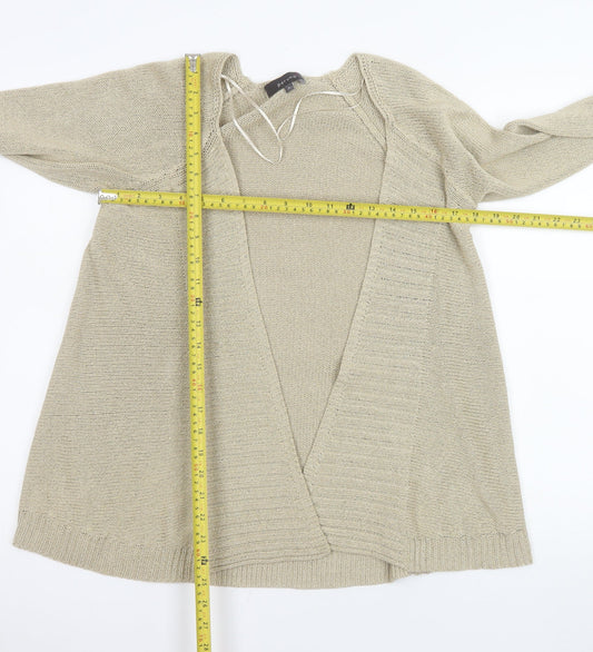 Womens UK Size 8 Marks and Spencer Beige Cardigan Jumper