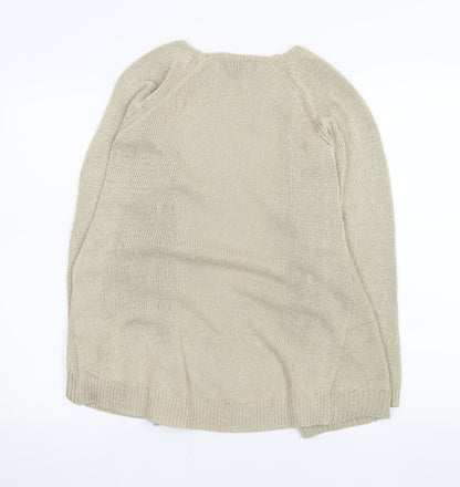 Womens UK Size 8 Marks and Spencer Beige Cardigan Jumper