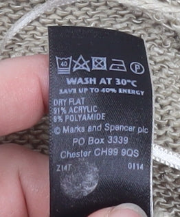 Womens UK Size 8 Marks and Spencer Beige Cardigan Jumper