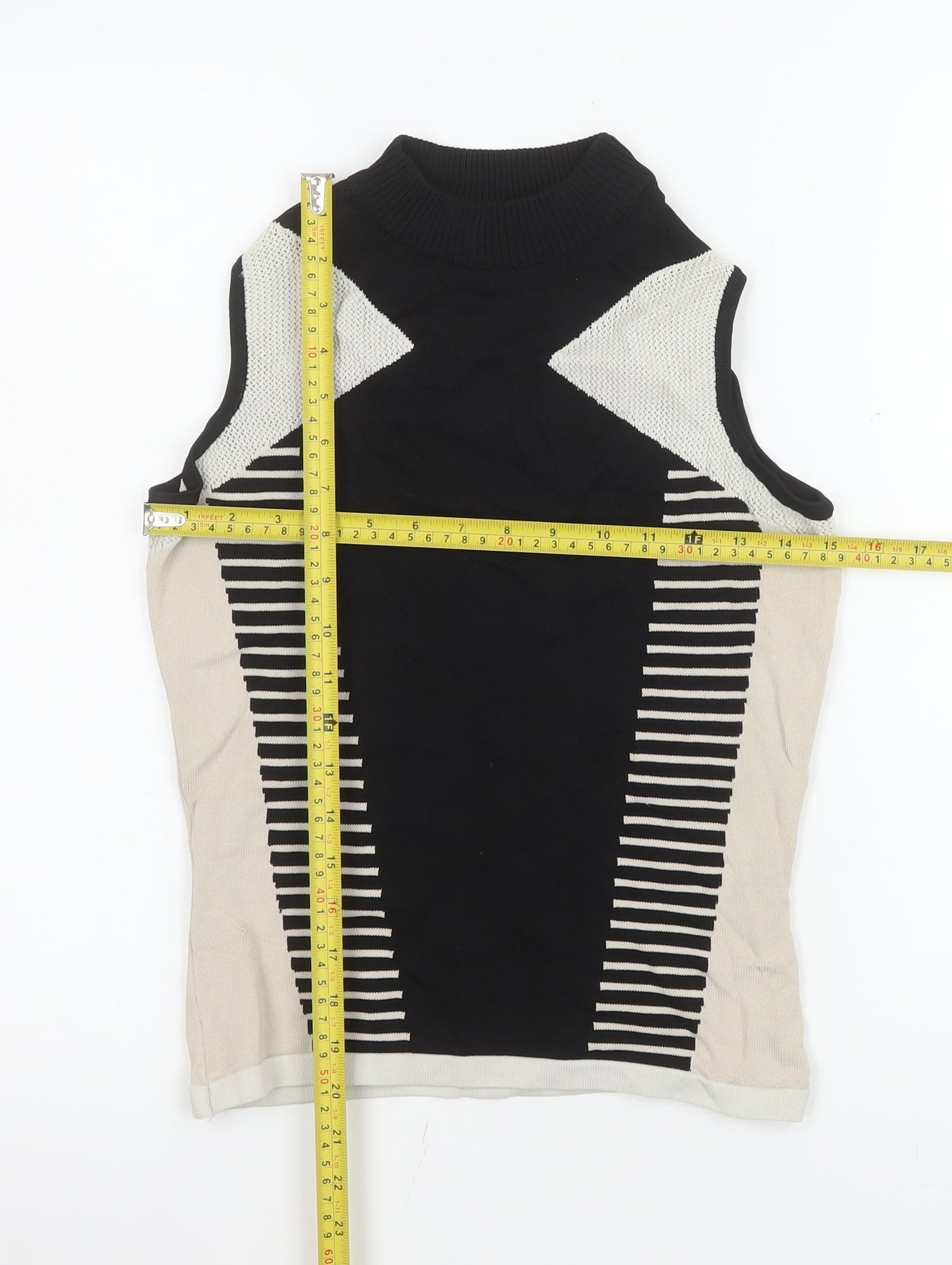 Womens UK Size 10 River Island Black Basic Tank