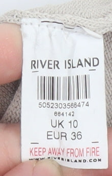 Womens UK Size 10 River Island Black Basic Tank