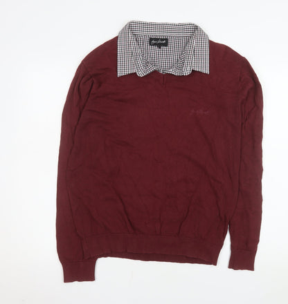 Mens UK Size XL Enzo Moretti Red Pullover Sweatshirt