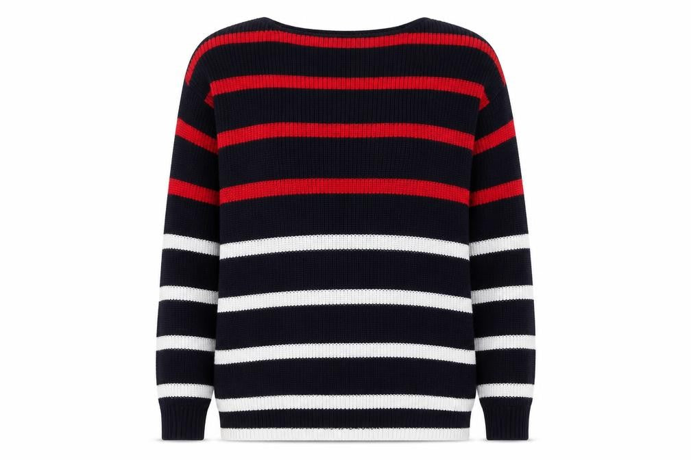Marks and Spencer Women's Multicoloured Striped Cotton Jumper M